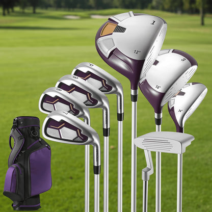 Complete Golf Clubs Package 8 Club Set for Men Woman Right Handed True Temper Steel Shafts Putter Stand Bag and 3 H C Bonus Head