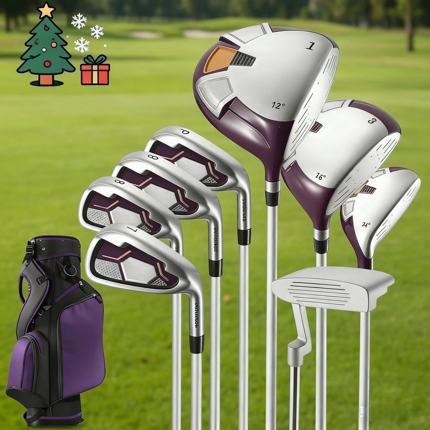Complete Golf Clubs Package 8 Club Set for Men Woman Right Handed True Temper Steel Shafts Putter Stand Bag and 3 H C Bonus Head