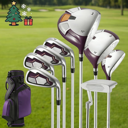 Complete Golf Clubs Package 8 Club Set for Men Woman Right Handed True Temper Steel Shafts Putter Stand Bag and 3 H C Bonus Head